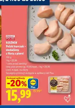 Lidl Kurczak medaliony z fileta z piersi Rzeźnik oferta