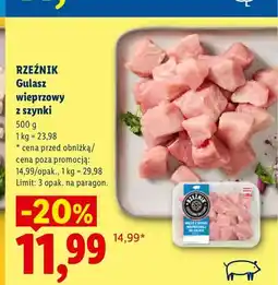 Lidl Gulasz wieprzowy z szynki Rzeźnik oferta