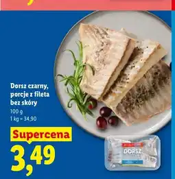 Lidl Dorsz czarny porcje z fileta bez skóry oferta
