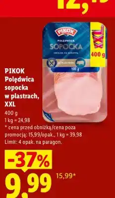 Lidl Polędwica sopocka w plastrach Pikok XXL oferta