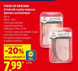 Lidl Schab wędzony dymem czereśniowym Pikok od Krajana oferta