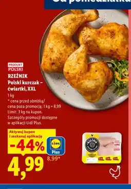 Lidl Kurczak ćwiartki XXL Rzeźnik oferta