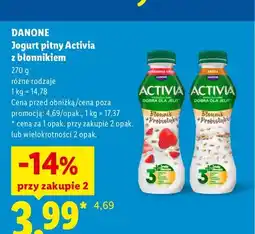 Lidl Jogurt pitny Activia z błonnikiem zbożowy oferta