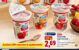 Lidl Jogurt owocowy Pilos Pure malina-jabłko oferta