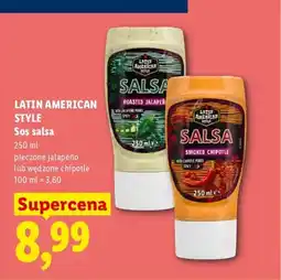 Lidl Sos salsa LATIN AMERICAN STYLE pieczone jalapeño oferta