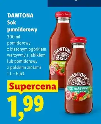 Lidl Sok pomidorowy z kiszonym ogórkiem Dawtona oferta