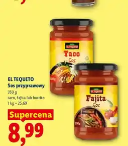 Lidl Sos przyprawowy EL TEQUITO taco oferta