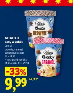 Lidl Lody w kubku Gelatelli brownie oferta