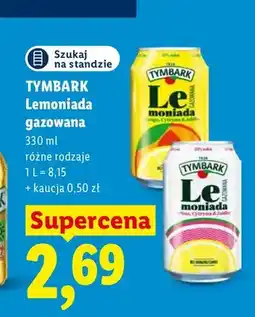 Lidl Lemoniada gazowana cytryna-malina Tymbark oferta