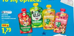 Lidl Mus owocowy Solevita truskawka jabłko banan marchew oferta