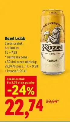 Lidl Piwo Kozel Ležák 6-pak oferta