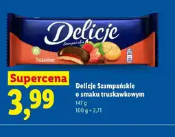 Lidl Delicje Szampańskie o smaku truskawkowym oferta