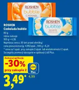 Lidl Czekolada bubble Caramel Roshen oferta