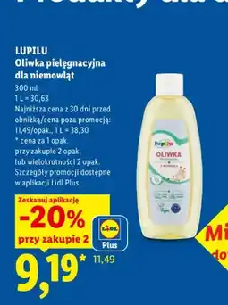 Lidl Oliwka pielęgnacyjna dla niemowląt Lupilu oferta