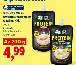 Lidl Owsianka proteinowa w tubce XXL truskawka One Day More oferta