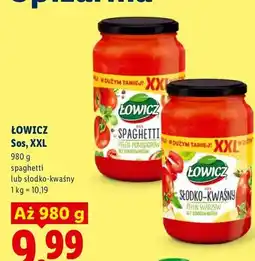 Lidl Sos słodko-kwaśny Łowicz XXL oferta