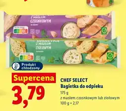 Lidl Bagietka do odpieku z masłem czosnkowym Chef Select oferta