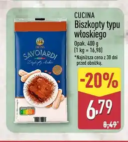 ALDI Biszkopty typu włoskiego Cucina oferta