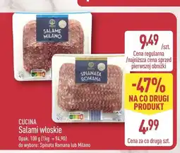 ALDI Salami włoskie Salame Milano Cucina oferta