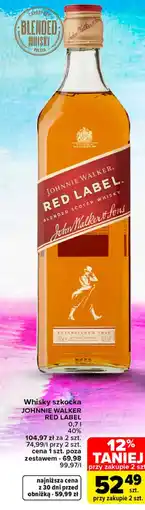 Carrefour Market Whisky szkocka JOHNNIE WALKER RED LABEL oferta