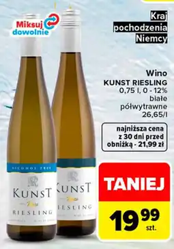 Carrefour Market Wino KUNST RIESLING oferta