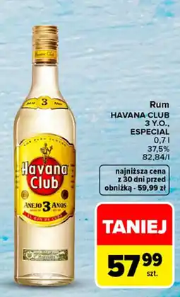 Carrefour Market Rum Havana Club 3 Y.O. Especial oferta