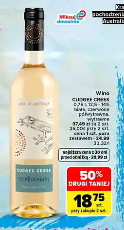 Carrefour Market Wino CUDGEE CREEK Chardonnay Dry White oferta