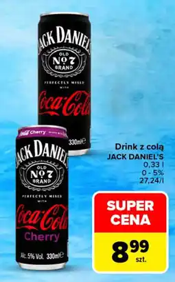 Carrefour Market Drink z colą Jack Daniel's oferta