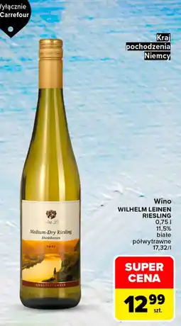 Carrefour Market Wino WILHELM LEINEN RIESLING oferta