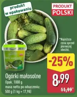 ALDI Ogórki małosolne oferta