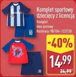 ALDI Komplet sportowy dziecięcy z licencją oferta