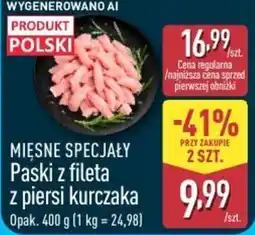ALDI Mięsne Specjały Paski z fileta z piersi kurczaka oferta