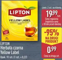 ALDI Lipton Herbata czarna Yellow Label oferta