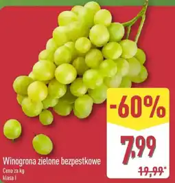 ALDI Winogrona zielone bezpestkowe oferta