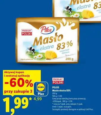 Lidl Masto ekstra 83% Pilos oferta