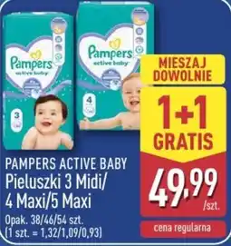 ALDI Pampers Active Baby Pieluszki 3 Midi/4 Maxi/5 Maxi oferta