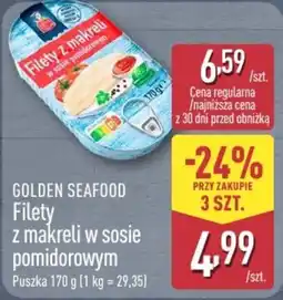 ALDI GOLDEN SEAFOOD Filety z makreli w sosie pomidorowym oferta
