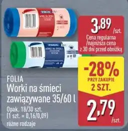 ALDI FOLIA Worki na śmieci zawiązywane oferta