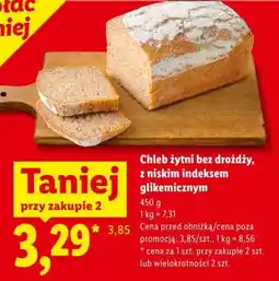Lidl Chleb żytni bez drożdży, z niskim indeksem glikemicznym oferta