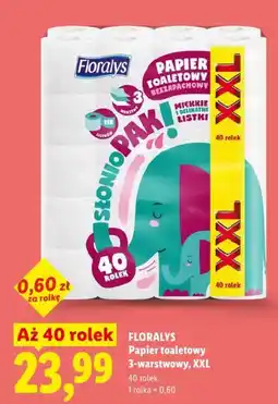 Lidl Floralys Papier toaletowy 3-warstwowy, XXL oferta