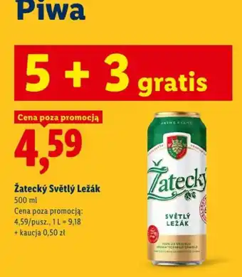 Lidl Žatecký Světlý Ležák oferta