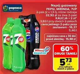 Carrefour Napój gazowany PEPSI, MIRINDA, 7UP 2-pak (2 x 1,5 l) oferta