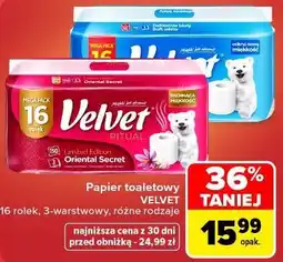 Carrefour Papier toaletowy VELVET oferta