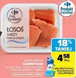 Carrefour Łosoś świeży porcja z fileta Carrefour oferta