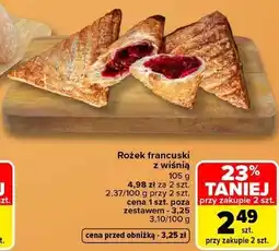 Carrefour Rożek francuski z wiśnią oferta