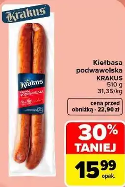 Carrefour Kiełbasa podwawelska Krakus oferta