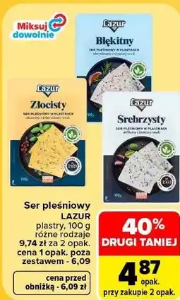 Carrefour Ser pleśniowy LAZUR plastry oferta