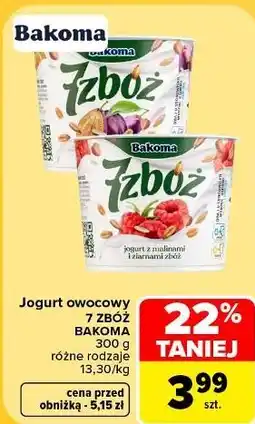 Carrefour Jogurt owocowy 7 Zbóż Bakoma oferta