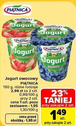 Carrefour Jogurt owocowy Piątnica oferta