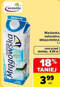 Carrefour Maślanka naturalna MRĄGOWSKA oferta